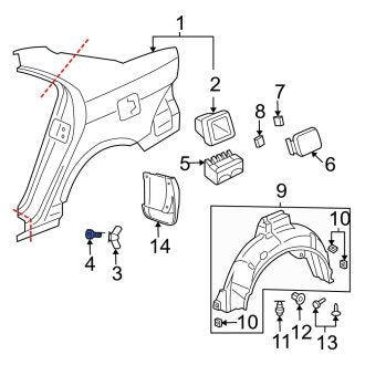 New OEM Genuine Acura, Mud Flap Bolt - Part # 90104S84A00