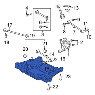 New OEM Genuine Acura, Rear Suspension Subframe Crossmember - Part # 50300SEAE00