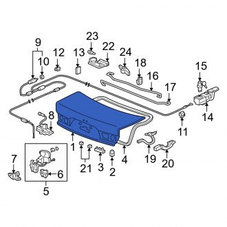 New OEM Genuine Acura, Rear Deck Lid - Part # 68500SECA90ZZ