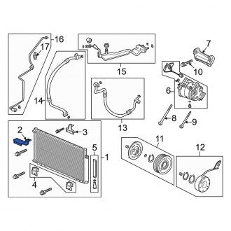 New OEM Genuine Acura, Right Upper A/C Condenser Mount - Part # 80112TL1G01