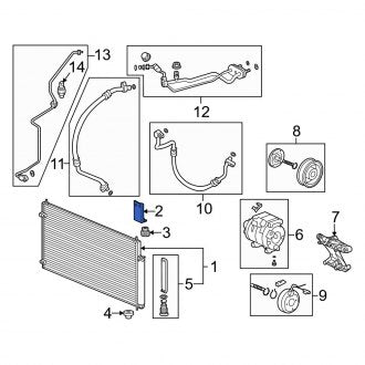 New OEM Genuine Acura, Right Upper A/C Condenser Mount - Part # 80111TP1A00