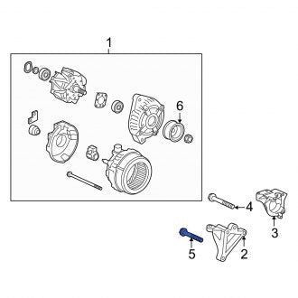 New OEM Genuine Acura, Lower Alternator Bracket Bolt - Part # 957011006508