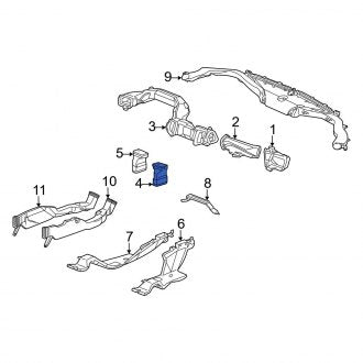 New OEM Genuine Acura, Right HVAC Duct Adapter - Part # 83332TA0A01