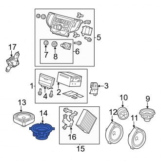 New OEM Genuine Acura, Speaker - Part # 39140TL7A01