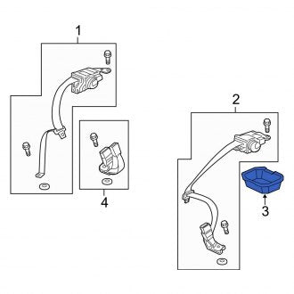 New OEM Genuine Acura, Rear Seat Belt Receptacle Cover - Part # 82456TL0000