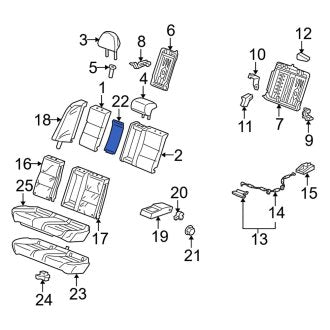 New OEM Genuine Acura, Rear Seat Armrest Cover - Part # 82995TL0G01ZC