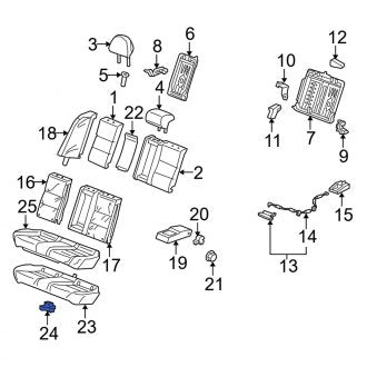 New OEM Genuine Acura, Seat Cushion Pad Clip - Part # 82137SDA003