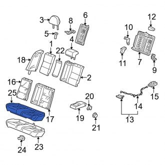 New OEM Genuine Acura, Rear Seat Cover - Part # 82131TL0G32ZA