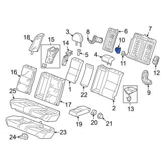 New OEM Genuine Acura, Rear Center Seat Hinge - Part # 82295TL4G01