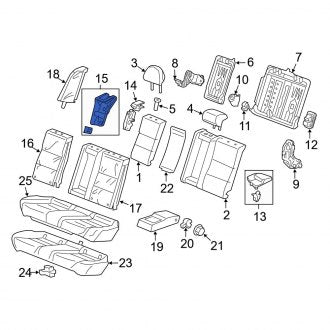 New OEM Genuine Acura, Right Seat Latch Cover - Part # 82229TL4G01ZB