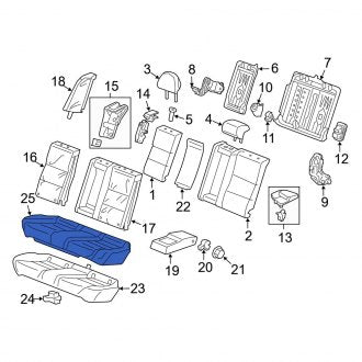 New OEM Genuine Acura, Rear Seat Cover - Part # 82131TL0G14ZB