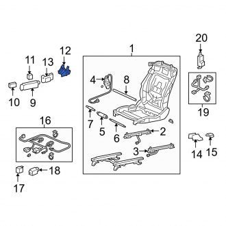 New OEM Genuine Acura, Right Seat Track Cover - Part # 81237TL2A01ZB