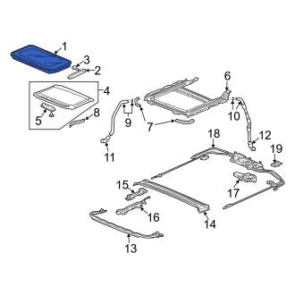 New OEM Genuine Acura, Sunroof Glass - Part # 70200TL2305