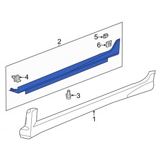 New OEM Genuine Acura, Right Rocker Panel Guard - Part # 71800TL0E11ZD