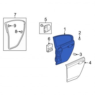 New OEM Genuine Acura, Rear Right Door Shell - Part # 67510TL2A90ZZ