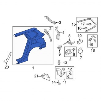 New OEM Genuine Acura, Rear Right Outer Quarter Panel - Part # 04636TL7A90ZZ