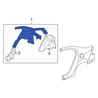 New OEM Genuine Acura, Rear Right Inner Quarter Panel - Part # 64300TL2325ZZ