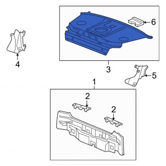 New OEM Genuine Acura, Rear Package Tray - Part # 66500TL2A43ZZ