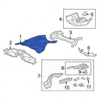 New OEM Genuine Acura, Rear Floor Pan - Part # 04655TL0G00ZZ