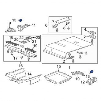 New OEM Genuine Acura, Rear Spare Tire Compartment Cover Latch - Part # 83308S2G003