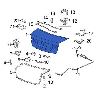 New OEM Genuine Acura, Rear Deck Lid - Part # 68500TL2A70ZZ