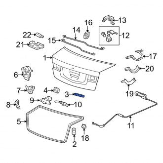 New OEM Genuine Acura, Right Lower Deck Lid Stop Buffer - Part # 74828SNEA00