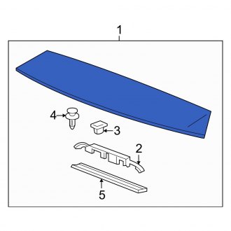 New OEM Genuine Acura, Rear Spoiler - Part # 74900TL4G01ZJ