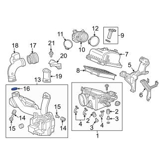 New OEM Genuine Acura, Engine Air Intake Resonator Seal - Part # 17256RRBA00