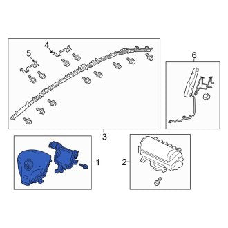 New OEM Genuine Acura, Steering Wheel Air Bag - Part # 77810TV9A40ZA