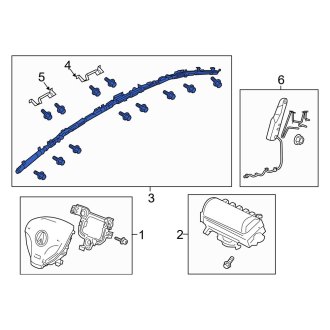 New OEM Genuine Acura, Right Curtain Air Bag - Part # 78870TX6A91