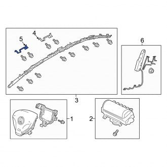 New OEM Genuine Acura, Rear Right Curtain Air Bag Bracket - Part # 83242TX6A80