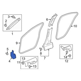 New OEM Genuine Acura, Right Kick Panel Trim - Part # 83110T3RA11ZA