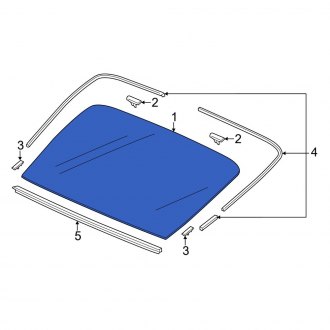 New OEM Genuine Acura, Rear Back Glass - Part # 73211TX6305