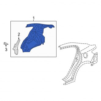 New OEM Genuine Acura, Rear Right Outer Quarter Panel - Part # 04636TX6A91ZZ