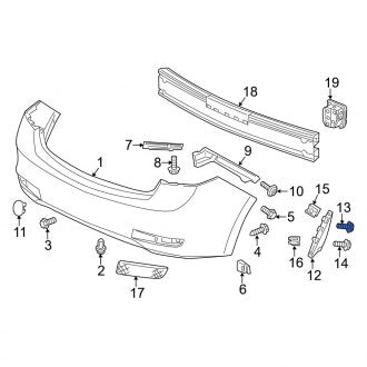 New OEM Genuine Acura, Bumper Guide Bolt - Part # 90103S5A000