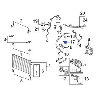 New OEM Genuine Acura, Rear A/C Refrigerant Line Bracket - Part # 80362SJAA00