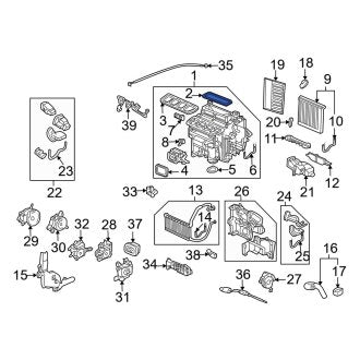 New OEM Genuine Acura, Upper HVAC Case Seal - Part # 79031SJAA01