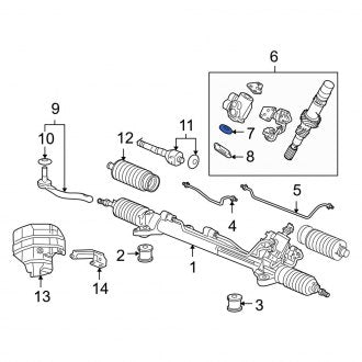 New OEM Genuine Acura, Rack And Pinion Steering Pinion Shaft O-Ring - Part # 53660SJAA01