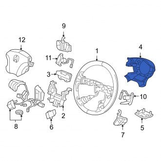 New OEM Genuine Acura, Rear Steering Wheel Trim - Part # 78518SJAA81ZC