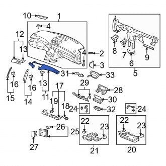 New OEM Genuine Acura, Right Instrument Panel Trim Panel - Part # 77246SJAA01ZA