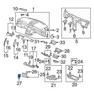 New OEM Genuine Acura, Right Instrument Panel Trim Panel - Part # 77246SJAA11ZA