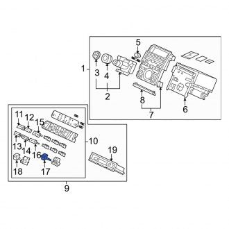 New OEM Genuine Acura, Right HVAC Heater Control Knob - Part # 79657SJAA01ZA