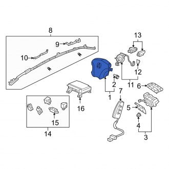 New OEM Genuine Acura, Steering Wheel Air Bag - Part # 77810SJAA20ZC