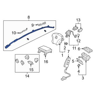 New OEM Genuine Acura, Right Curtain Air Bag - Part # 78800SJAA82