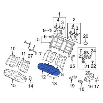 New OEM Genuine Acura, Rear Seat Cushion Foam - Part # 82137SJAA01