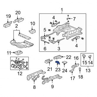 New OEM Genuine Acura, Rear Right Seat Track Cover - Part # 81119SJAA01ZC