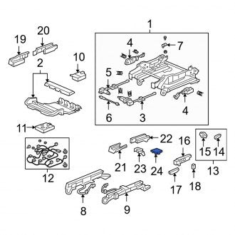 New OEM Genuine Acura, Rear Seat Track Cover Cap - Part # 81195SJAA01ZB