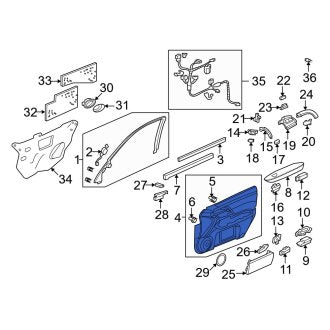 New OEM Genuine Acura, Rear Left Inner Door Interior Trim Panel - Part # 83751SJAA13ZF