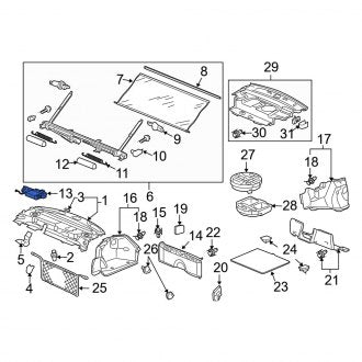 New OEM Genuine Acura, Rear Back Glass Sunshade Motor - Part # 84532SJA901