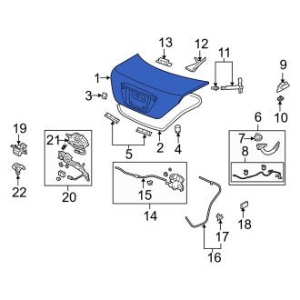 New OEM Genuine Acura, Rear Deck Lid - Part # 68500SJAY91ZZ